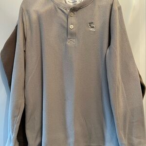Abercrombie Kids Light tan Waffle Knit Henley